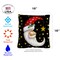 Santa Moon Decorative Christmas Indoor/Outdoor Pillow Cover (set of 2)